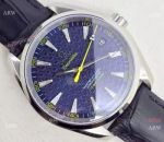 Swiss Omega Seamaster 007 Gauss Black Leather Watch